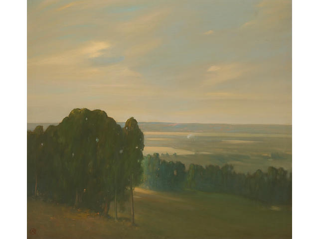 Xavier Martinez (1869-1943) Eucalyptus Grove in a Vast Landscape 36 1/4 x 40in