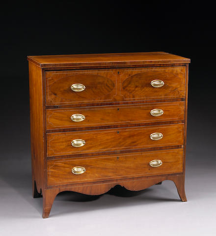 A Federal inlaid mahogany chest of drawers