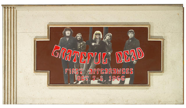 A massive display piece of The Grateful Dead from The Winterland Ballroom, circa 1966-1978