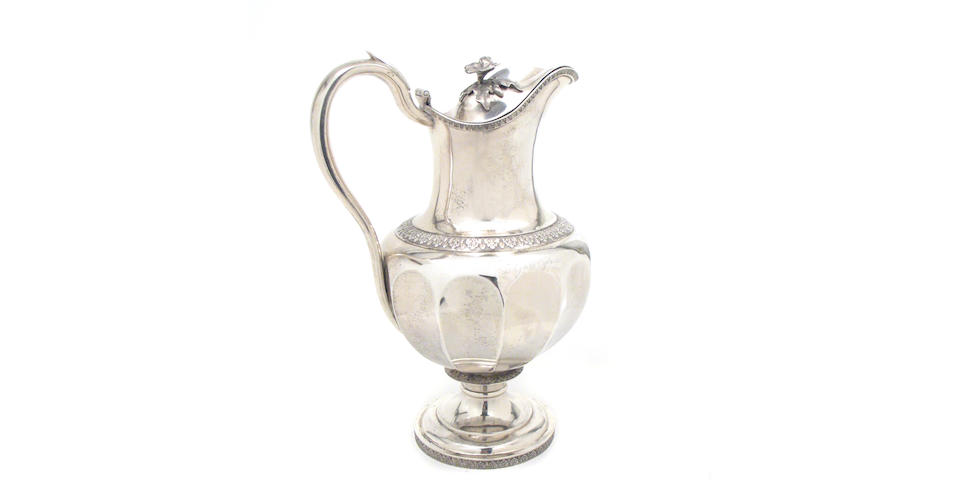 American Coin Silver Covered Pitcher