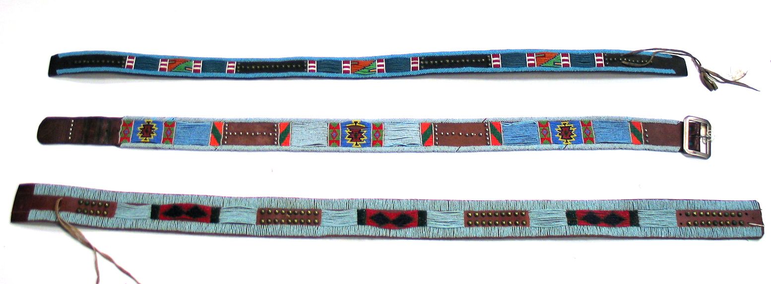 Three Ute beaded belts