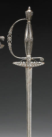 A cut-steel hilted small sword