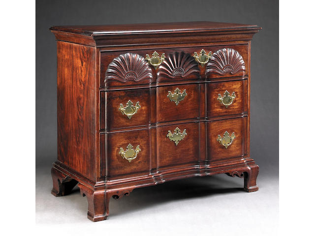 The Richards Family Important Chippendale Carved Mahogany Block-and-Shell Chest of Drawers