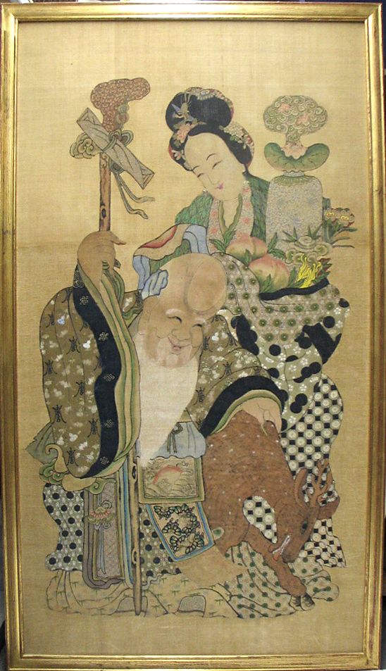 A framed kesi panel