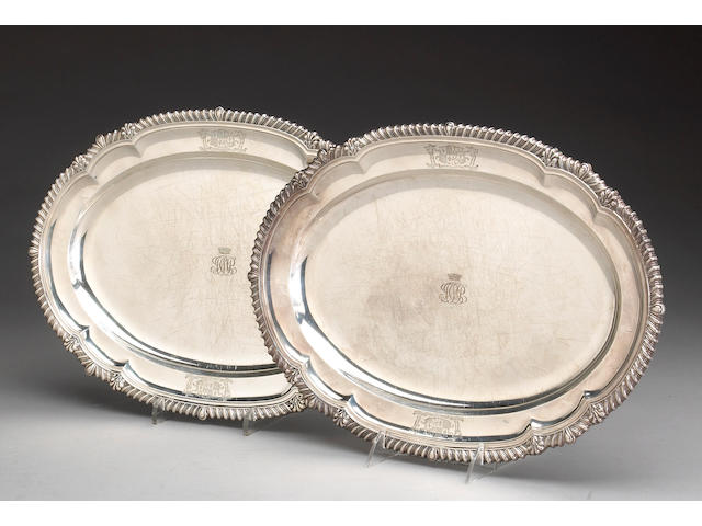 Regency Silver Pair of Platters by Paul Storr
