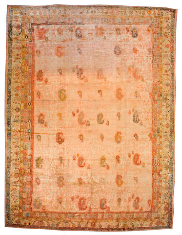 An Angorra Oushak West Anatolia, size approximately 12ft. 2in. x 16ft. 2in.
