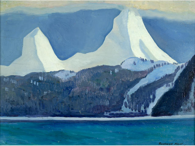 Rockwell Kent (American, 1882-1971) Snowy Peaks 12 x 15 3/4in