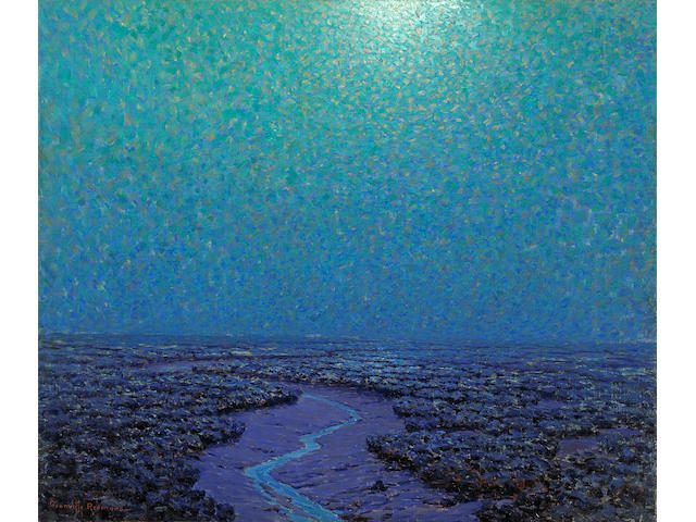 Granville Redmond  (1871-1935) Moonlight on the Marsh 28 x 33in