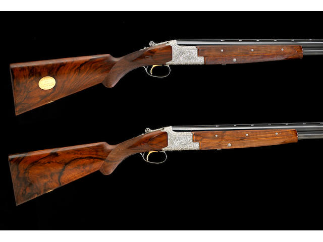 A pair of custom Browning presentation Superposed 12 gauge shotguns