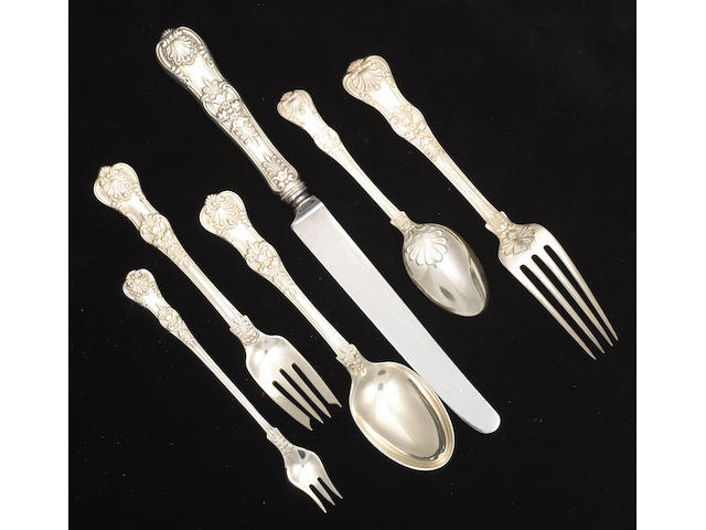 Sterling English King Flatware Set by Tiffany & Co., with Wooden Chest