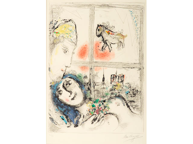 Marc Chagall (Russian/French, 1887-1985); Paris from My Window;