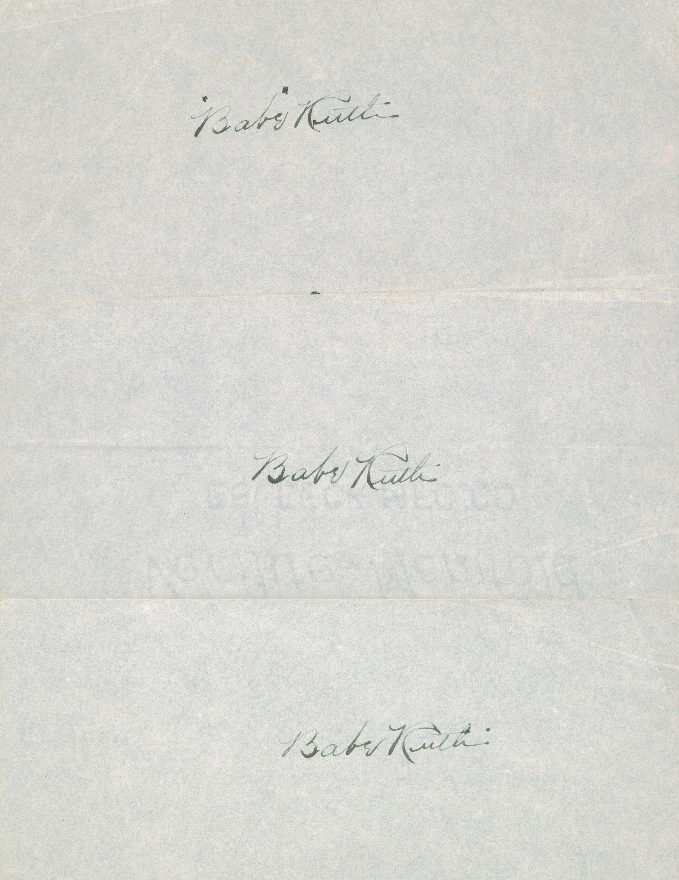RUTH, GEORGE HERMAN “BABE.” 1895-1938, & CARL SANDBURG.