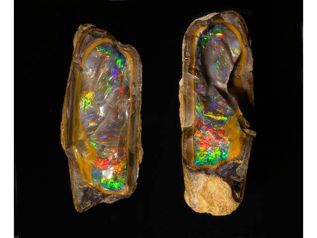 Precious Black Opal in an Ironstone Nodule&#8212;A &#8220;Yowah Nut"