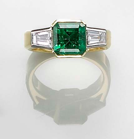 Emerald and Diamond Ring