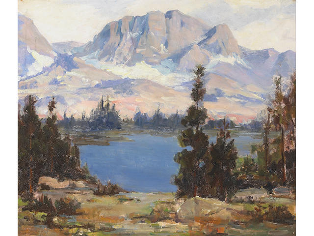 Arthur Chance Amos (American, 1892-1955) Sierra Lake Scene 20 x 24in
