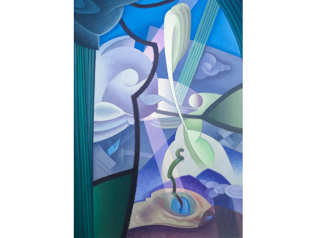 Raymond Jonson (American, 1891-1982) Composition Eleven - Rain (Opus to Vera), 1931 38 x 27in