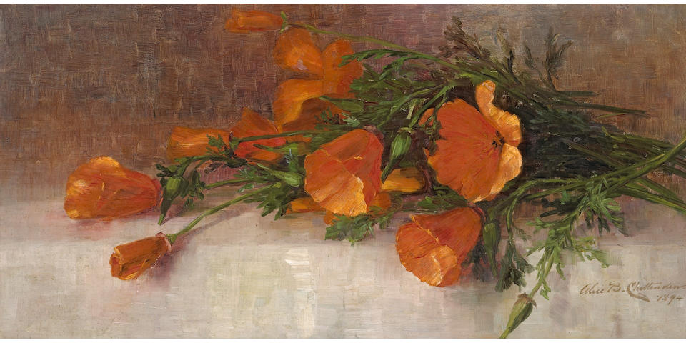 Alice Brown Chittenden (American, 1859-1944) Poppies, 1894 10 x 20in