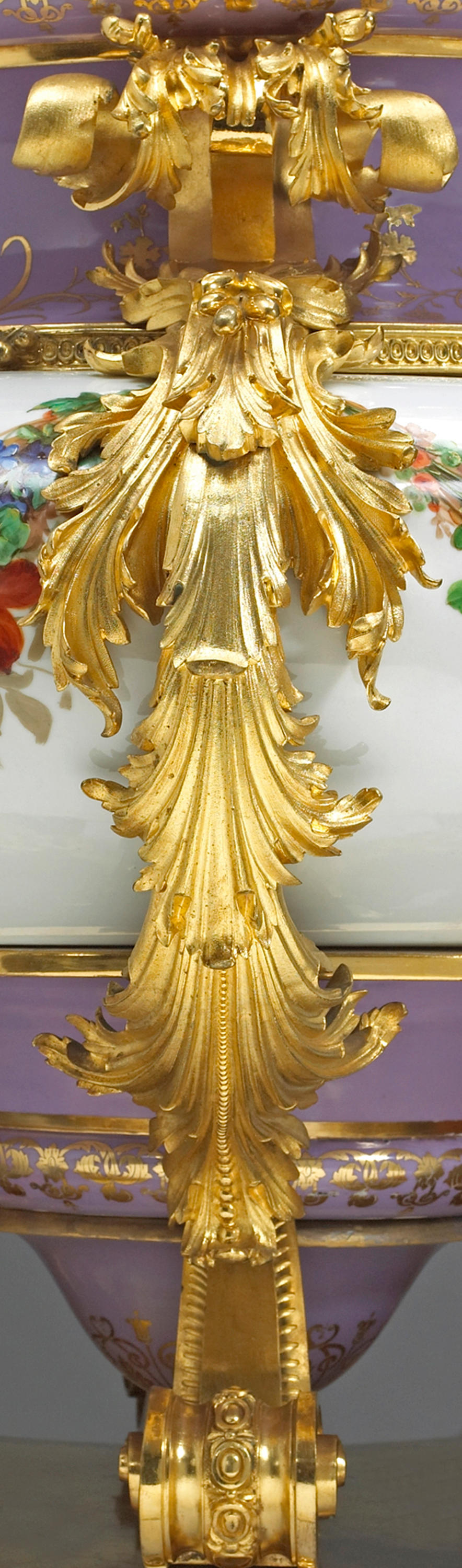 A monumental Russian gilt-bronze-mounted porcelain vase