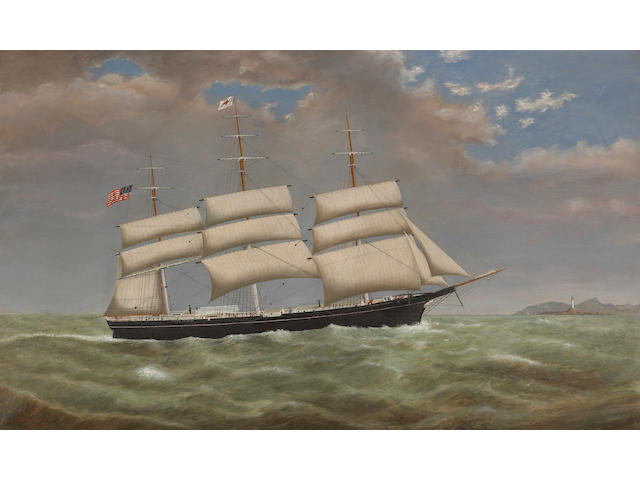Joseph Park Sweetser (American, 1831-1889) The 'Marcia Greenleaf' 24 x 40in (61 x 101.6cm)