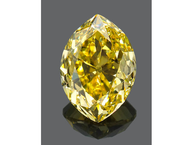 An unmounted fancy colored diamond