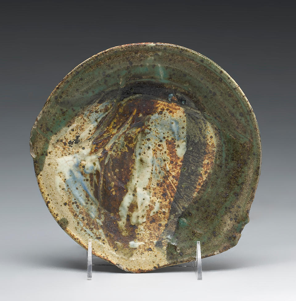 Robert Arneson (American, 1930-1992) Untitled (Plate), c. 1959-1961 diameter 8 1/4in (21cm)