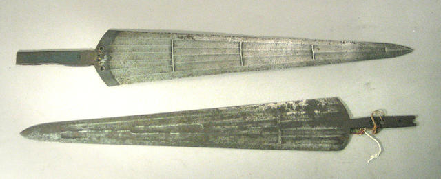 A lot of two cinquedea blades in 16th century style