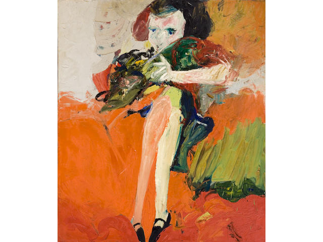 Edward Ruscha (American, born 1937) Blue-Eyed Girl, 1959 70 3/4 x 60 3/4in (180 x 154cm)