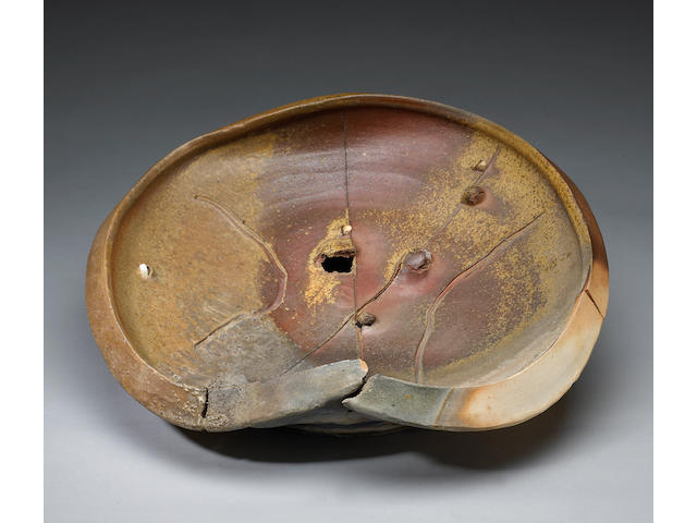 Peter Voulkos (American, 1924-2002) Untitled (Plate), 1979 (CR782.0-W) diameter 21in (53cm)