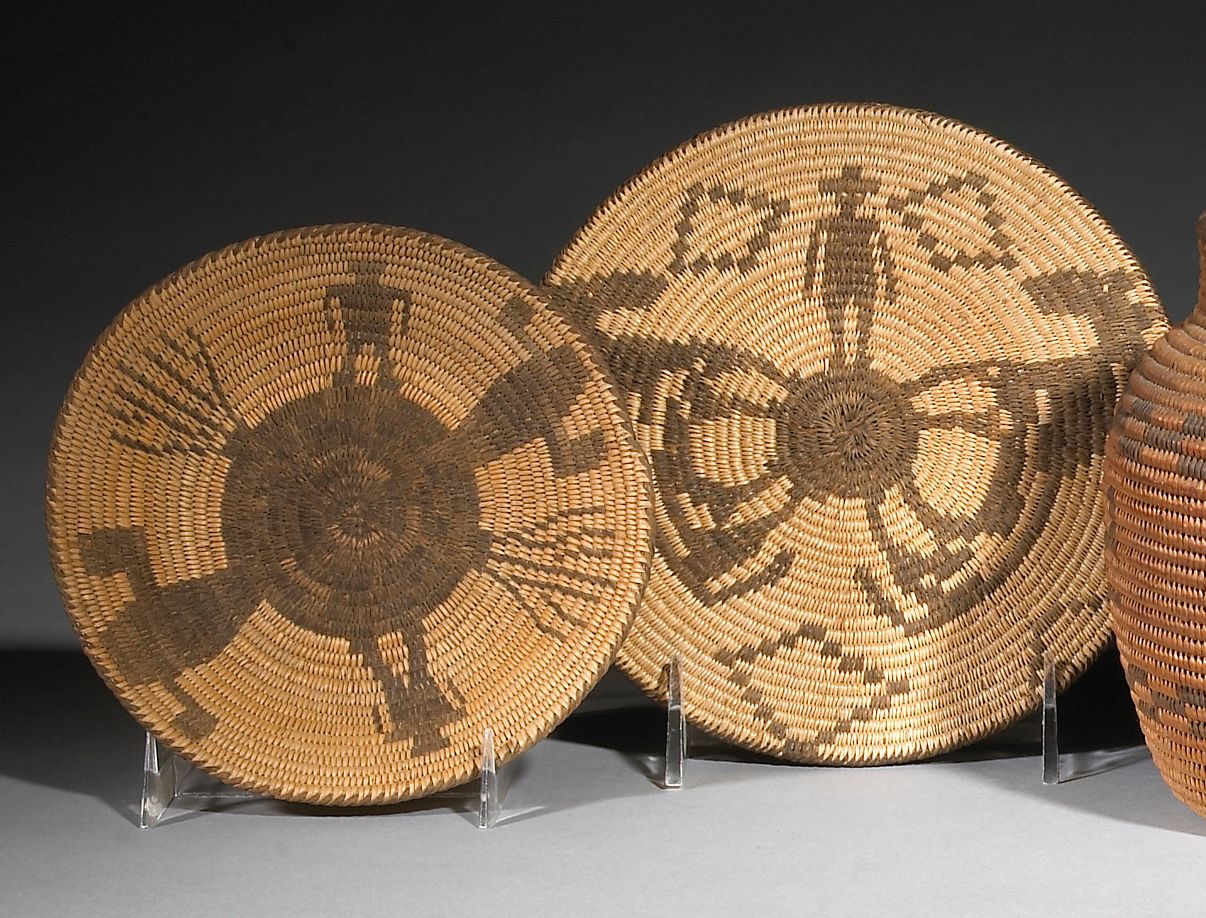 Two Pima miniature baskets