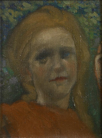 Arthur Bowen Davies (American, 1862-1928) Female Portrait 8 x 6in