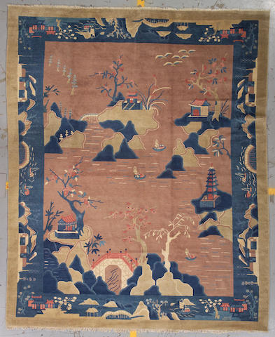 A Peking carpet circa 1900 size approximately 8ft. x 9ft.