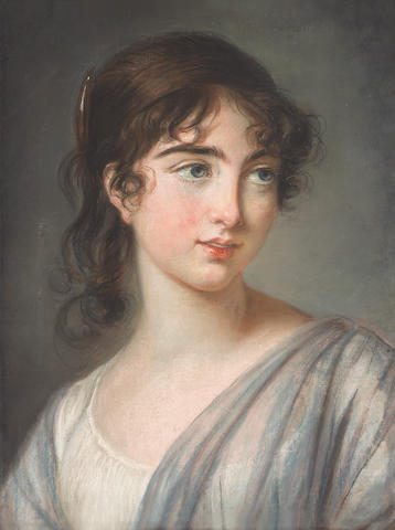 Elisabeth Louise Vig&#233;e Le Brun (French, 1755-1842) A portrait of Corisande de Gramont, Countess of Tankerville 18 x 13 1/4in (45.8 x 33.6cm)