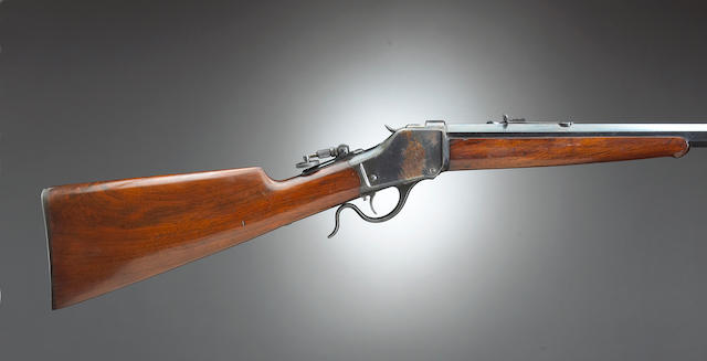 A Winchester Model 1885 High Wall rifle owned by Winchester Skilled Gun Tester, John C. Riedel