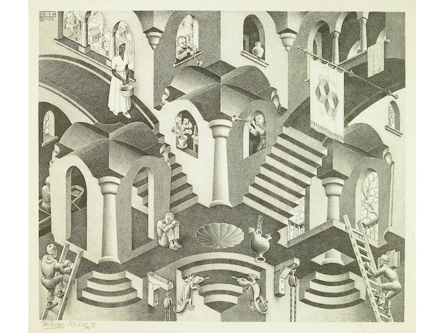 Maurits Cornelis Escher (Dutch, 1898-1972); Convex and Concave;