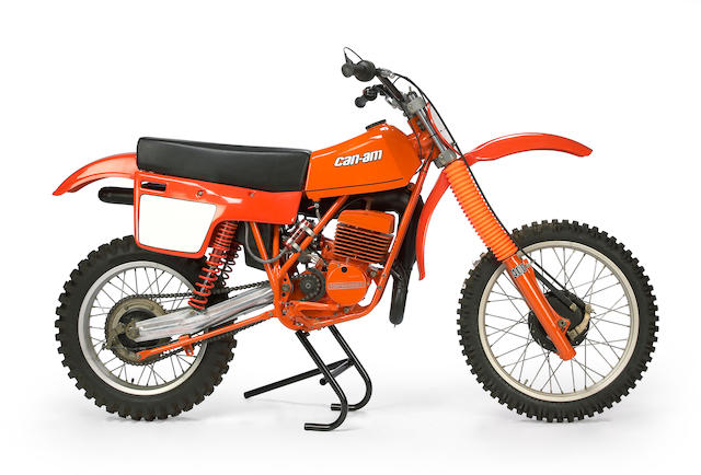 First Can-Am produced in 1980, featured in the Works broshure,1980 Can-Am 406cc MX6 Frame no. 8084000001 Engine no. 123535