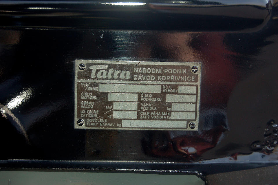 1950 Tatra Tatraplan T-600 Sedan  Chassis no. 71804