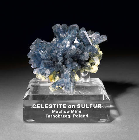 Celestite on Sulfur