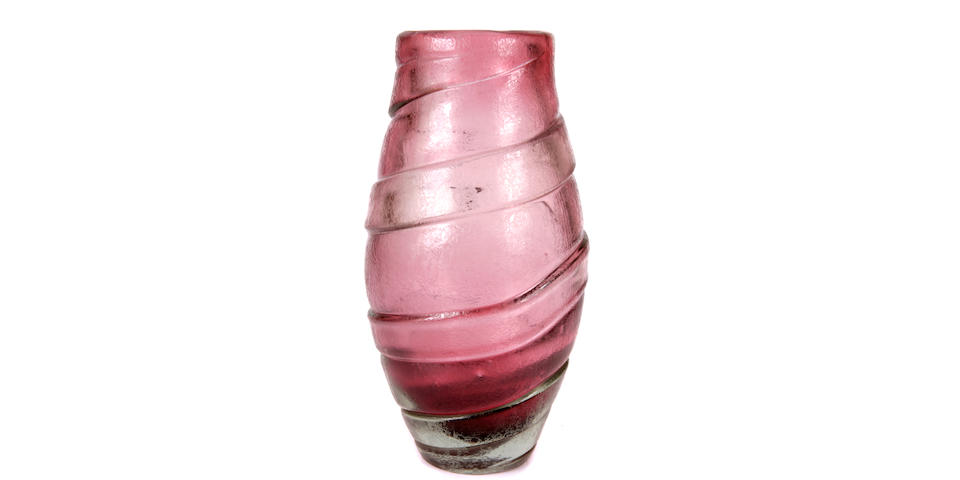 A Venini colored glass vase