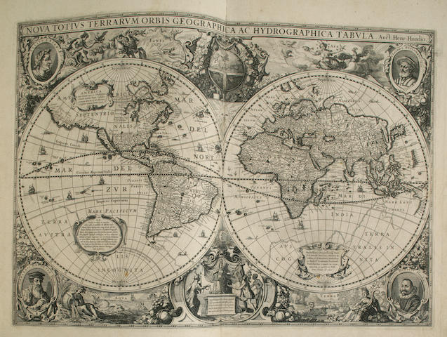 MERCATOR, GERARD. 1512-1594, & JODOCUS HONDIUS. 1563-1611.