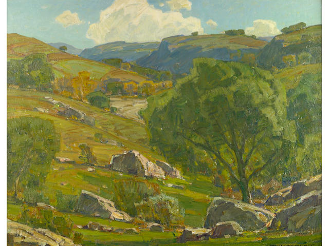 William Wendt (American, 1865-1946) 'Far from the Maddening Crowd', 1930 28 x 36in