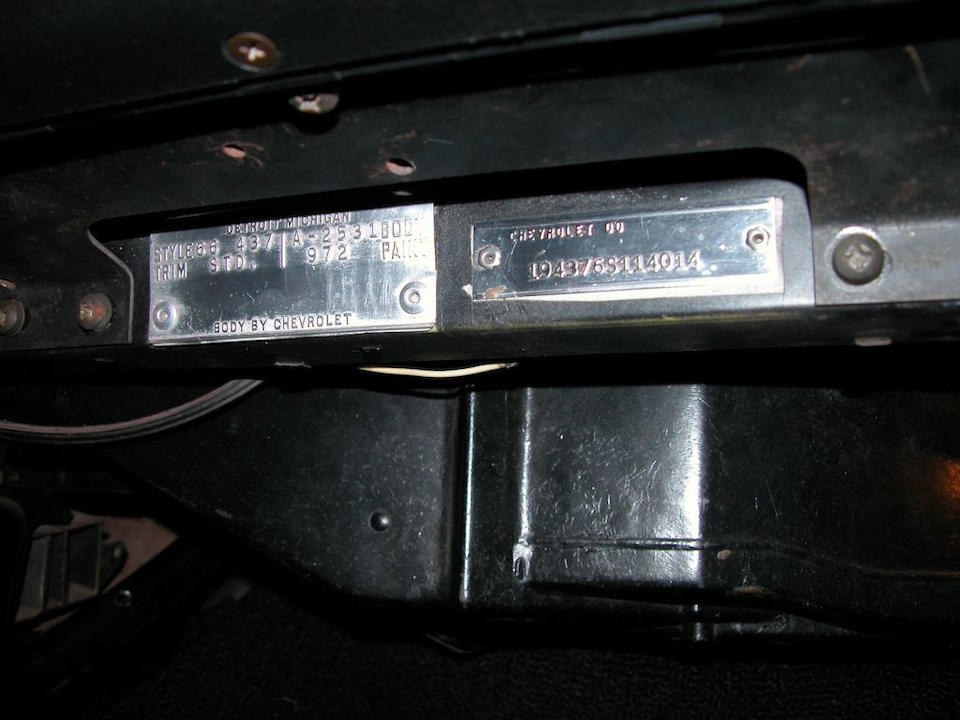 1966 Chevrolet 427 Corvette Coupe  Chassis no. 194376S114014