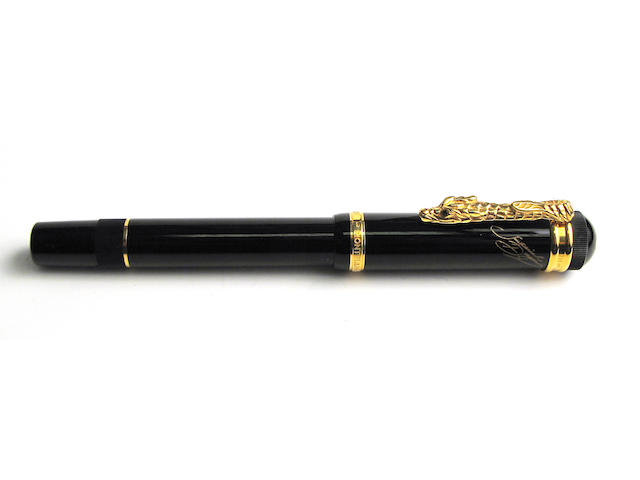 Black and Gold &#8220;Imperial Dragon&#8221; Fountain Pen by Montblanc