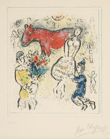 Marc Chagall (Russian/French, 1887-1985); The Little Red Horse;