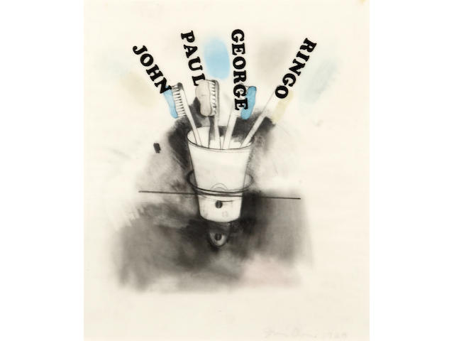 Jim Dine (American, born 1935) Untitled (John, Paul, George and Ringo), 1968 (5) each 16 7/8 x 13 7/8in (42.3 x 35.3cm)