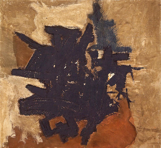 Peter Voulkos (American, 1924-2002) Flying Black, 1958 68 x 73 1/2in