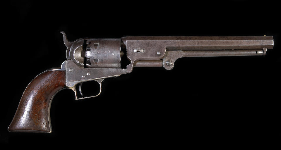 A rare U.S.-marked Colt 1st Model 1851 Navy 'squareback' percussion revolver