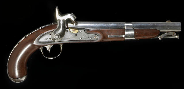 A U.S. Model 1826 percussion conversion pistol by Simeon North
