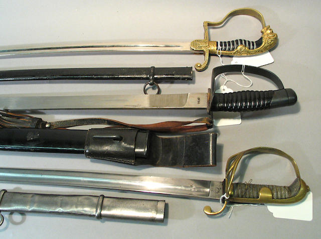 A lot of three military swords