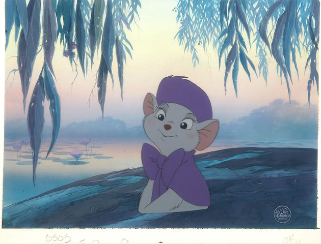 A Walt Disney celluloid from "The Rescuers Down Under" .