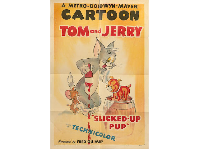 A "Tom and Jerry" group of rare one-sheet movie posters, 1940s-1950s